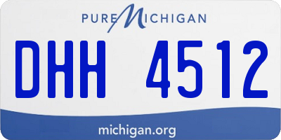 MI license plate DHH4512