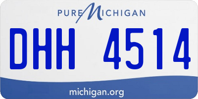 MI license plate DHH4514