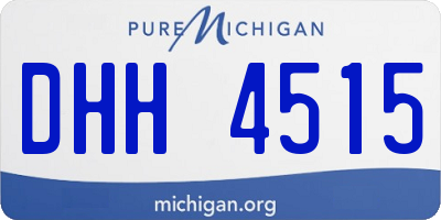 MI license plate DHH4515