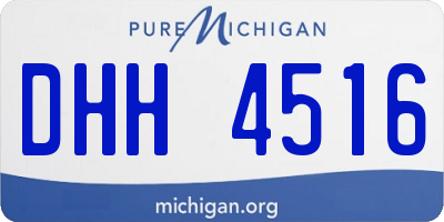 MI license plate DHH4516