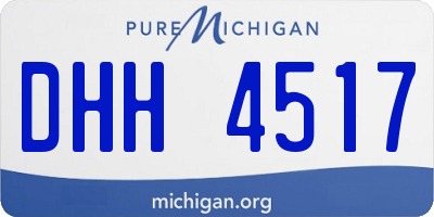MI license plate DHH4517