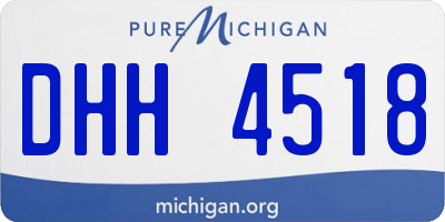 MI license plate DHH4518