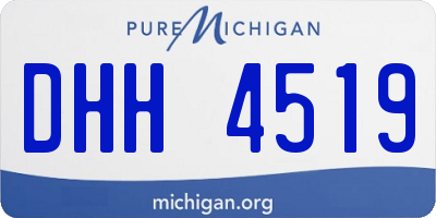 MI license plate DHH4519