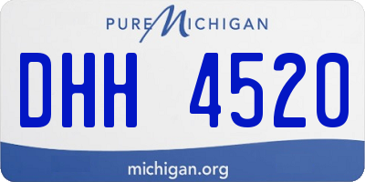 MI license plate DHH4520