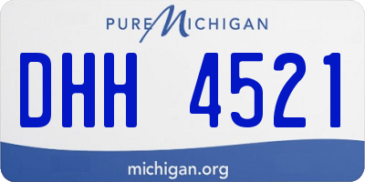 MI license plate DHH4521