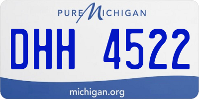 MI license plate DHH4522