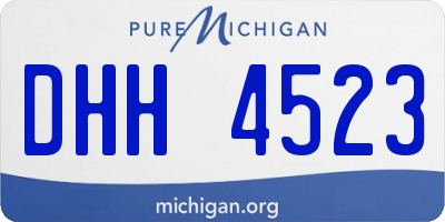 MI license plate DHH4523