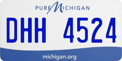 MI license plate DHH4524