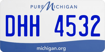 MI license plate DHH4532