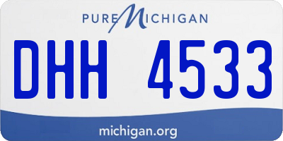 MI license plate DHH4533