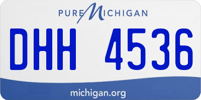 MI license plate DHH4536