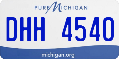 MI license plate DHH4540