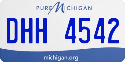 MI license plate DHH4542
