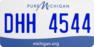MI license plate DHH4544