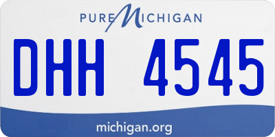 MI license plate DHH4545