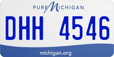 MI license plate DHH4546