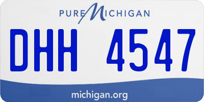 MI license plate DHH4547