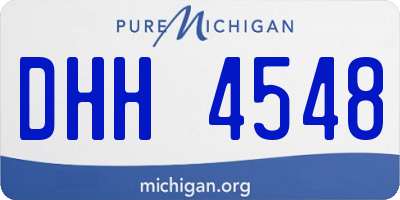 MI license plate DHH4548