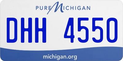 MI license plate DHH4550