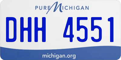 MI license plate DHH4551