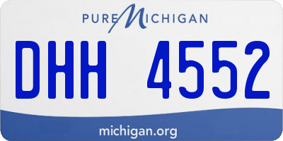 MI license plate DHH4552