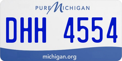 MI license plate DHH4554
