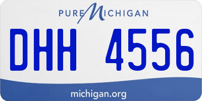 MI license plate DHH4556