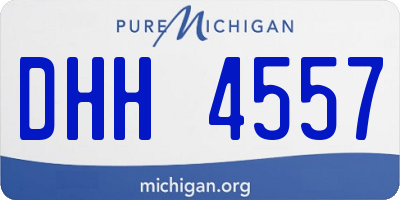 MI license plate DHH4557