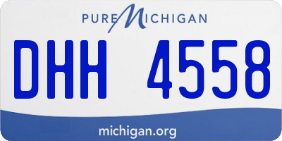 MI license plate DHH4558