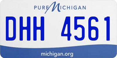 MI license plate DHH4561