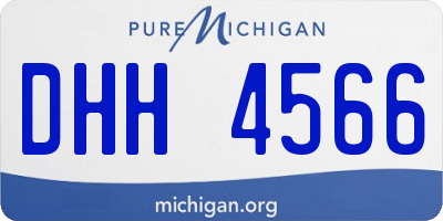 MI license plate DHH4566