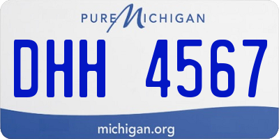 MI license plate DHH4567