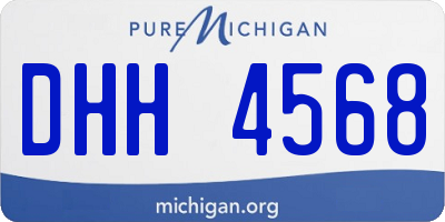 MI license plate DHH4568
