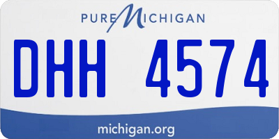 MI license plate DHH4574