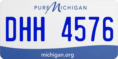 MI license plate DHH4576