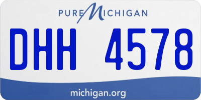 MI license plate DHH4578