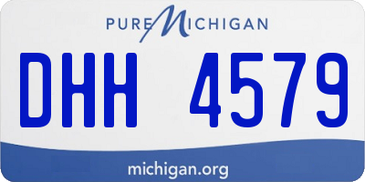 MI license plate DHH4579