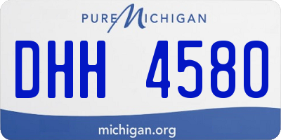 MI license plate DHH4580
