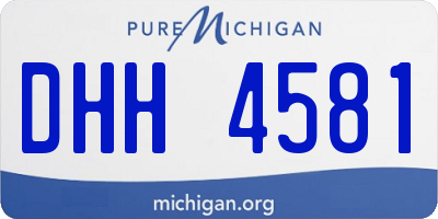 MI license plate DHH4581