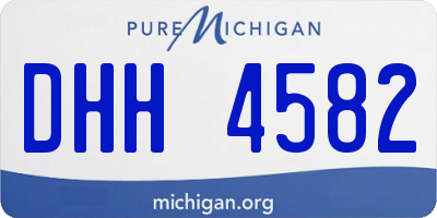 MI license plate DHH4582