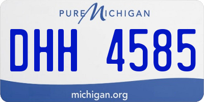 MI license plate DHH4585