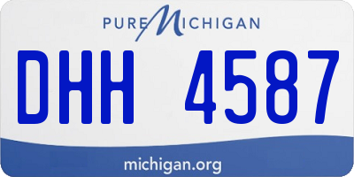 MI license plate DHH4587