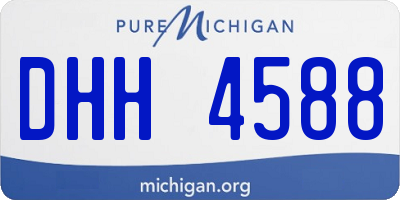 MI license plate DHH4588