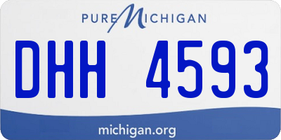 MI license plate DHH4593