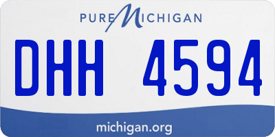 MI license plate DHH4594