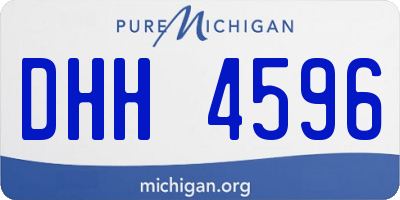 MI license plate DHH4596