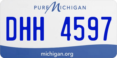MI license plate DHH4597