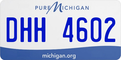 MI license plate DHH4602