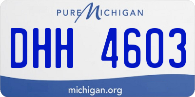 MI license plate DHH4603