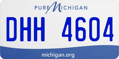 MI license plate DHH4604